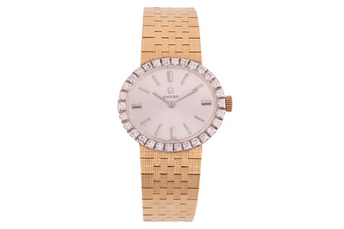 Lot 254 - Omega 18ct Gold Diamond-set De Ville...