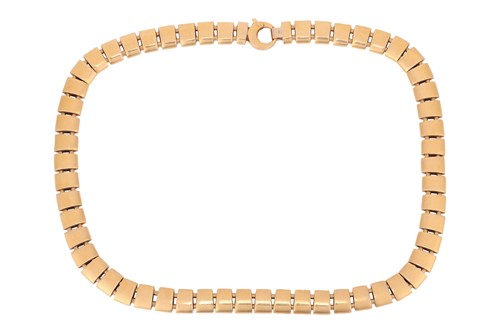 Lot 191 - Italian chain necklace; comprised of...