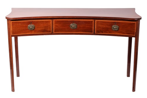 Lot 110 - A Sheraton period mahogany and satinwood...