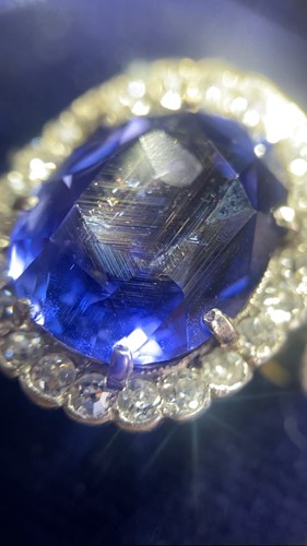 Lot 237 - An unheated Ceylon colour-change sapphire and...
