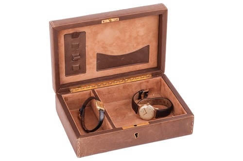 Lot 130 - A pair of watches, including a 9ct gold...