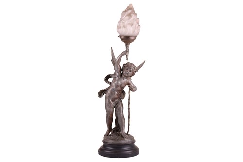 Lot 140 - After Moreau "Amour Triumphant" spelter...