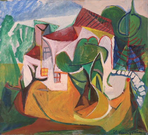 Lot 109 - George Königstein (Austrian b.1937) Farmhouse...