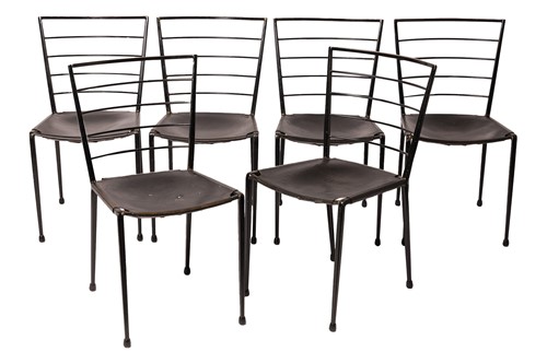 Lot 101 - Robert Heal for Ladderax a set of six iron...