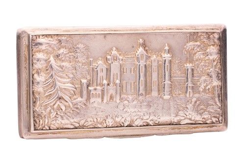 Lot 298 - A Victorian silver "castle top" snuff box,...