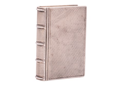 Lot 302 - A silver vinaigrette in book form, by Charles...