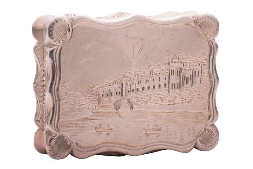 Lot 303 - A Victorian silver castle top vinaigrette,...