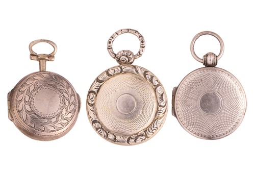 Lot 309 - Three early 19th-century silver vinaigrettes...
