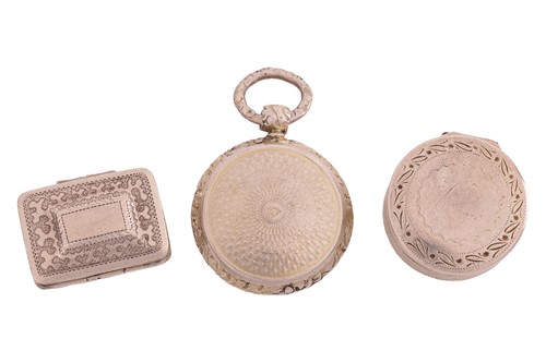 Lot 312 - An early 19th-century circular silver fob...