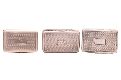 Lot 319 - A group of three vinaigrettes of engine turned...