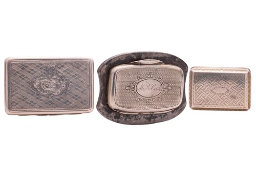 Lot 321 - A vinaigrette, a snuff box and a tinder box;...