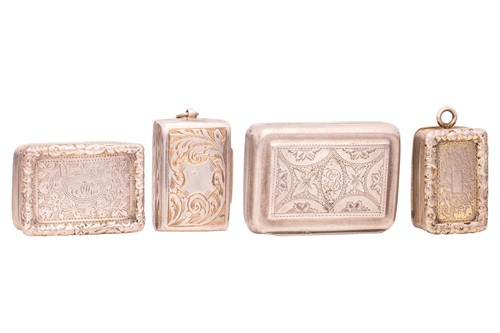 Lot 323 - A group of four vinaigrettes; the first...