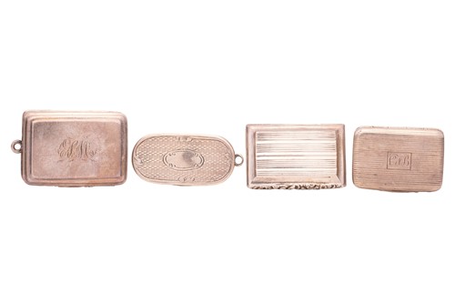 Lot 327 - Four silver vinaigrette; including an early...