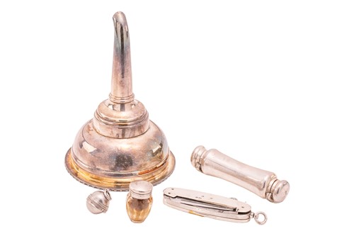 Lot 329 - A Victorian double-ended silver scent bottle...