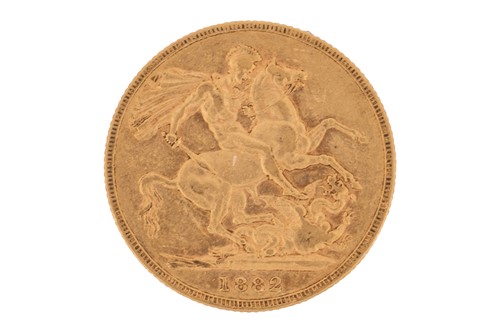 Lot 24 - An 1882 Queen Victoria full sovereign, young...