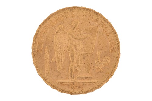 Lot 17 - A France 1896 gold 20 Francs coin with...