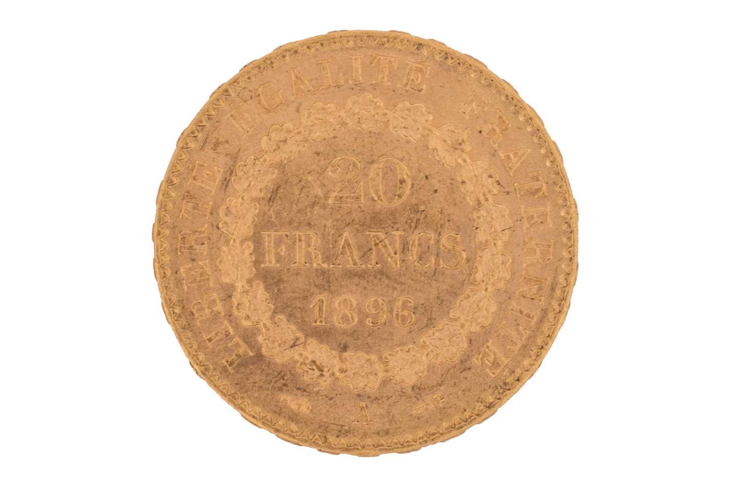 Lot 17 - A France 1896 gold 20 Francs coin with...
