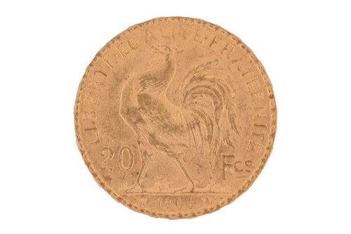 Lot 18 - A France 1904 gold 20 Francs coin with...