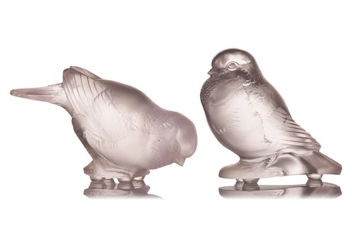Lot 205 - Rene Lalique (1860-1945), two 'Moineau'...