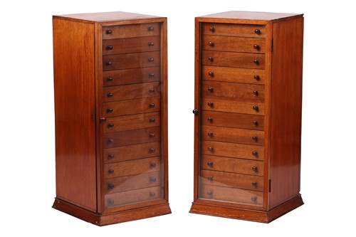 Lot 129 - A pair of bespoke mahogany fountain pen...