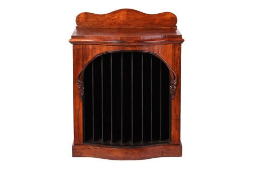 Lot 100 - A Victorian-figured rosewood serpentine folio...