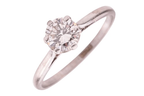Lot 2 - A diamond solitaire ring, featuring a round...