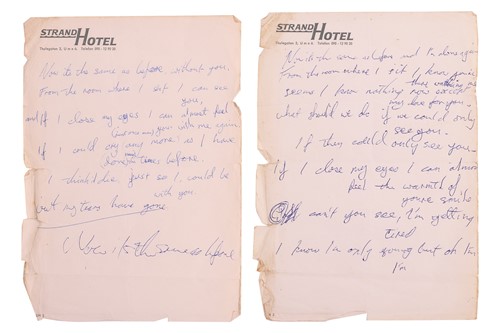 Lot 42 - Peter Green: Handwritten Lyrics for ‘Closing...