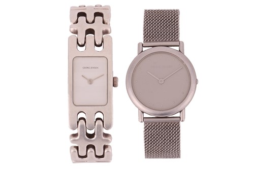 Lot 246 - Georg Jensen - Two Watches; The first A Georg...