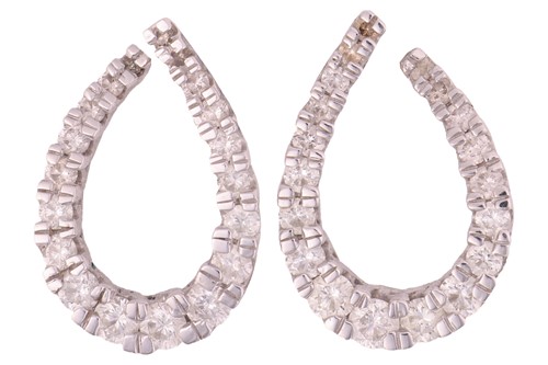 Lot 95 - A pair of diamond-set earrings, in the form of...