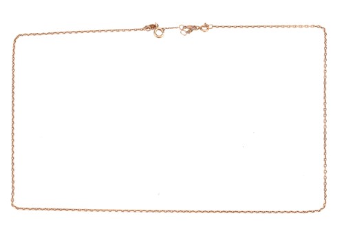 Lot 55 - A cable-link chain necklace, in yellow metal...