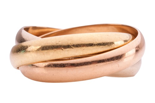 Lot 108 - Cartier - A trinity ring, designed as a trio...