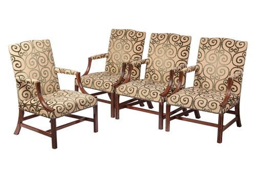 Lot 91 - A set of four contemporary mahogany...