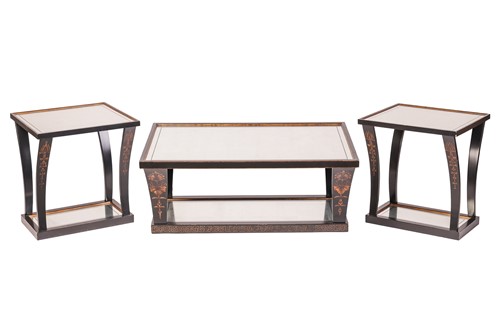 Lot 113 - A contemporary ebonised and gilt rectangular...