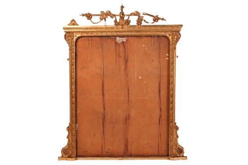 Lot 130 - A late Victorian gilt gesso overmantel mirror...