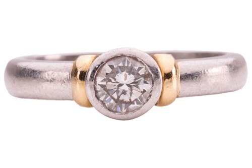 Lot 119 - A diamond solitaire ring; the round brilliant...