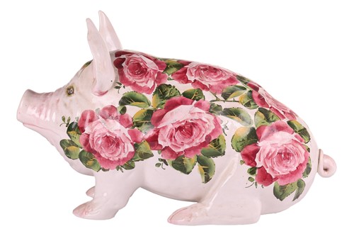 Lot 166 - Wemyss, a large seated pottery pig, first half...