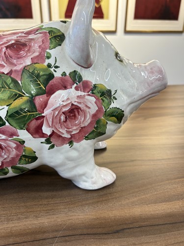 Lot 166 - Wemyss, a large seated pottery pig, first half...