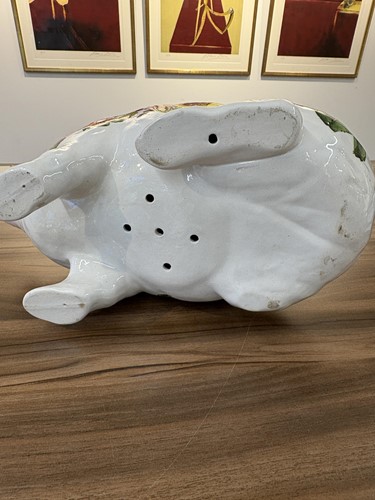 Lot 166 - Wemyss, a large seated pottery pig, first half...