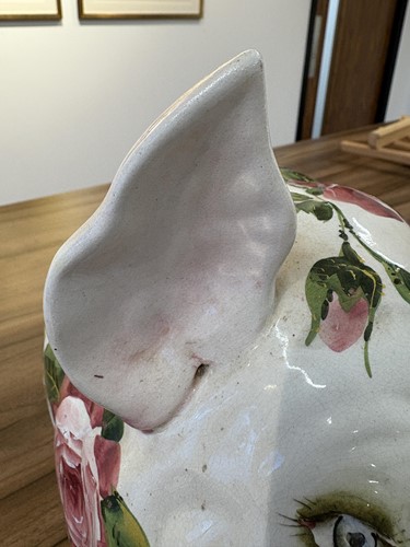 Lot 166 - Wemyss, a large seated pottery pig, first half...