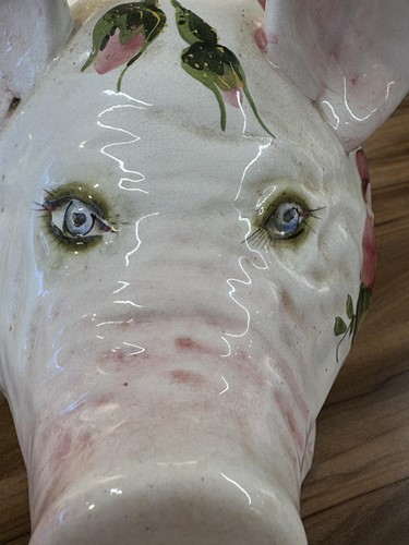Lot 166 - Wemyss, a large seated pottery pig, first half...