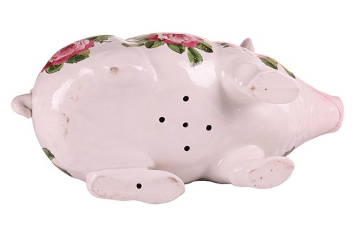 Lot 166 - Wemyss, a large seated pottery pig, first half...