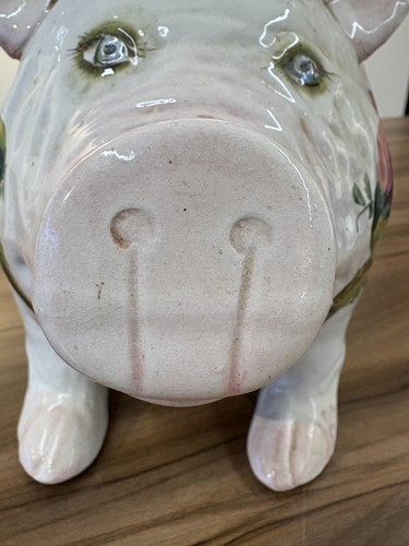 Lot 166 - Wemyss, a large seated pottery pig, first half...