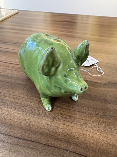 Lot 170 - Three small Wemyss Ware pigs, in black and...