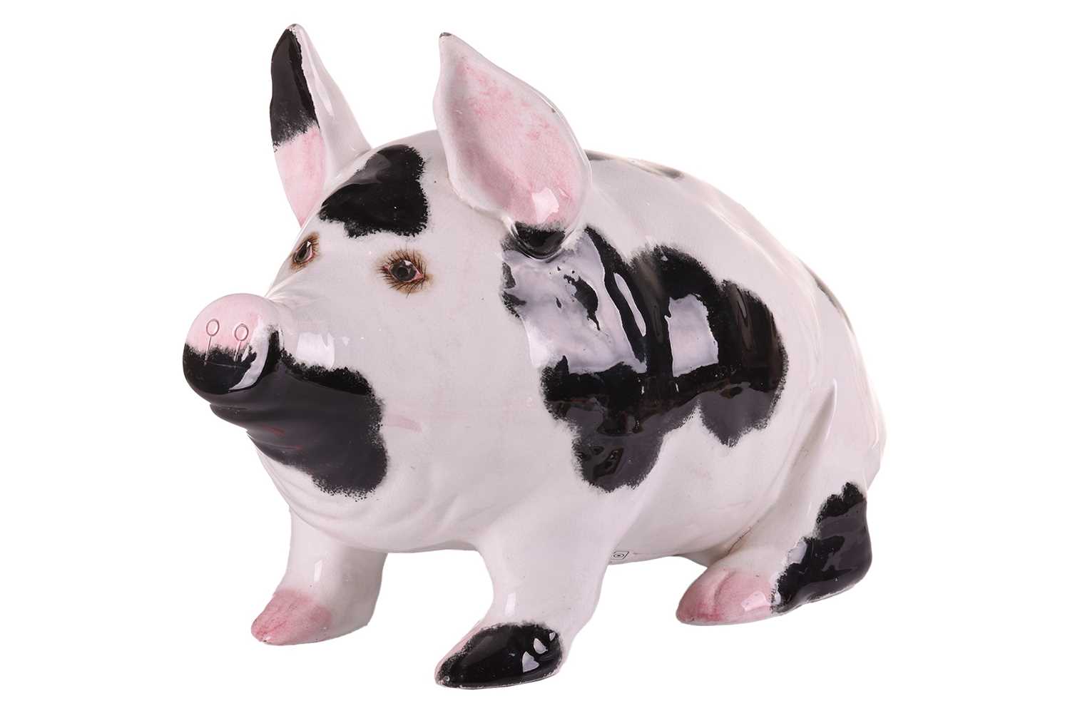 Lot 187 - Wemyss pottery; a large black and white...