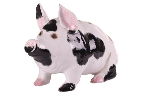 Lot 187 - Wemyss pottery; a large black and white...