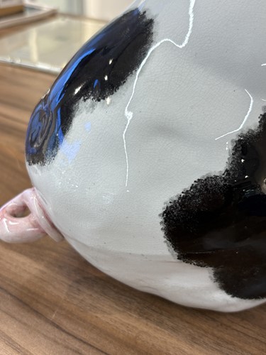 Lot 187 - Wemyss pottery; a large black and white...