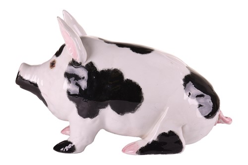 Lot 187 - Wemyss pottery; a large black and white...