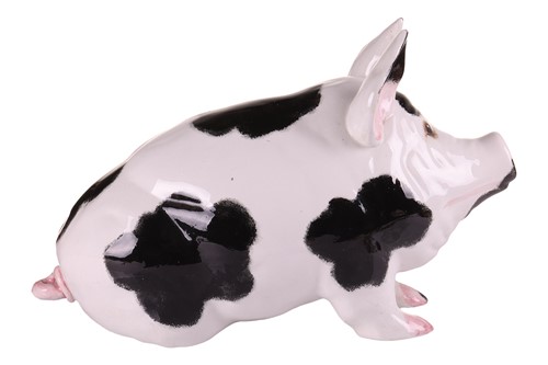 Lot 187 - Wemyss pottery; a large black and white...