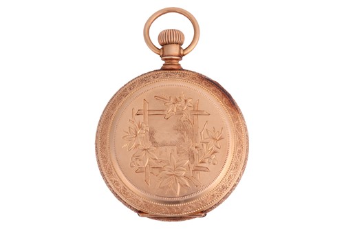 Lot 275 - A Waltham ‘14K’ full-hunter pocket watch,...