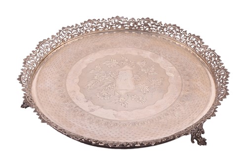 Lot 363 - A Portuguese circular silver (833) gallery...